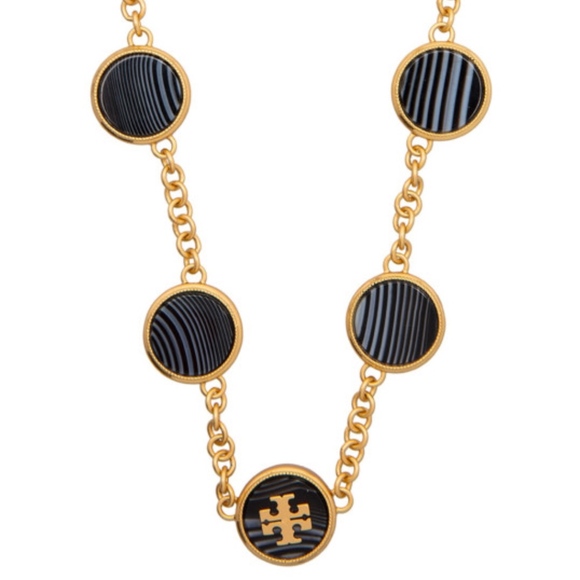 Tory Burch Agate Disc Necklace - Picture 5 of 7